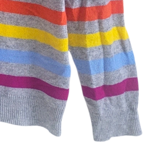 Charter Club 100% Cashmere Striped Crew Neck Sweater Womens Large - Picture 4 of 5